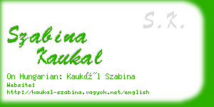 szabina kaukal business card